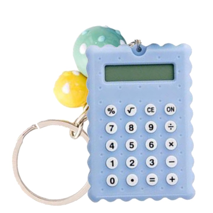 Calculator mini breloc, multicolor, 5.5x3.8cm