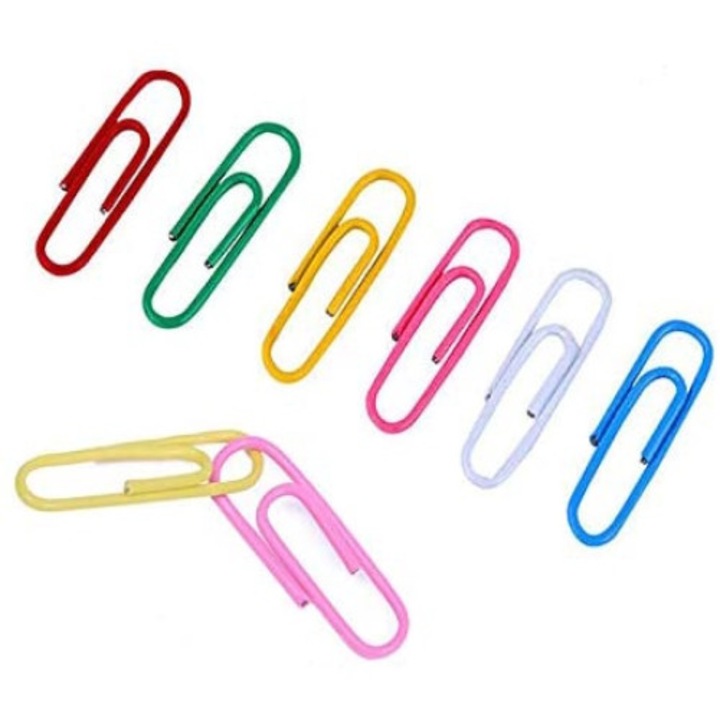 Set 100 agrafe, Otel, Multicolor