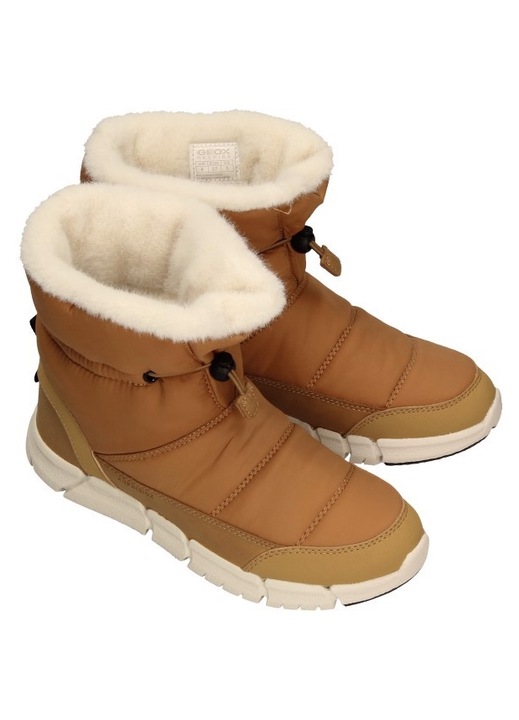 Ghete de zapada dama, GEOX, J Rebecca G. Wpf A, Piele intoarsa, Maro, 38EU