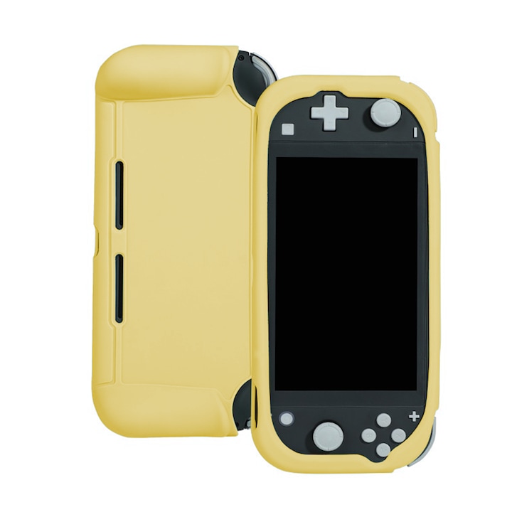 TPU védőtok Nintendo Switch Lite konzolhoz, sárga, ergonomikus kialakítás, karcálló, szett