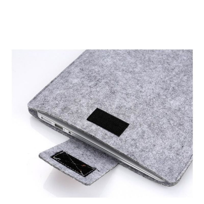 Husa laptop, fetru, gri deschis , 34x25cm, pentru notebook pana la 13 inch