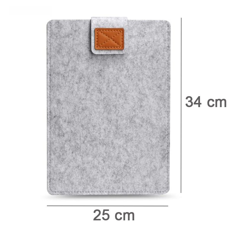 Husa laptop, fetru, gri deschis , 34x25cm, pentru notebook pana la 13 inch