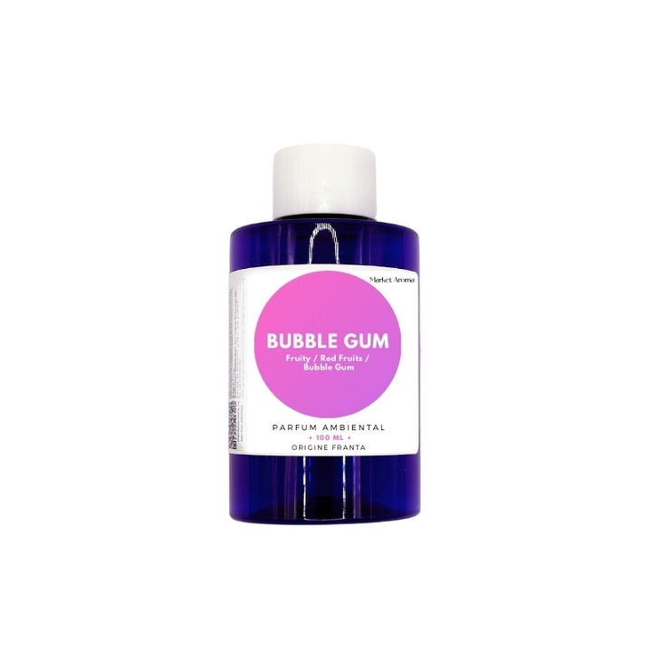 Rezerva de parfum pentru difuzor profesional Wave, Bubble Gum 100 ml, Market Aroma