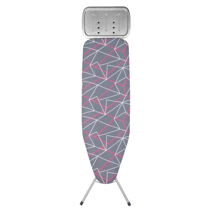 Masa de calcat pliabila 130x42cm, blat metalic tip plasa cu suport pentru fier, Velkea H038-06PB