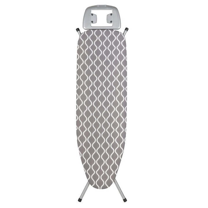 Masa de calcat pliabila 110x37cm, blat metalic tip plasa cu suport pentru fier, Velkea H028-06PB