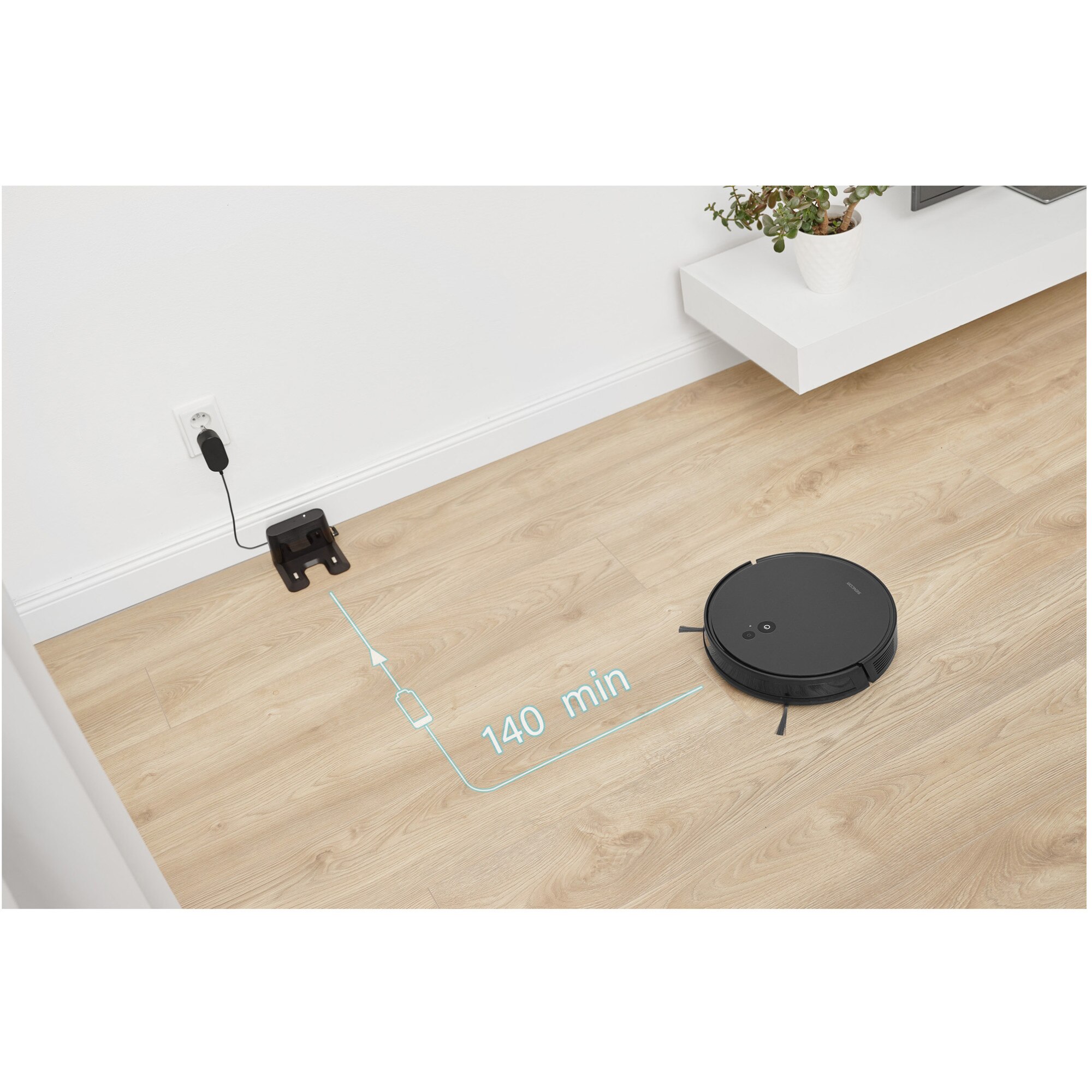 Aspirator robot, Sencor, SRV 6450BK, Timp de functionare 140 minute, Negru