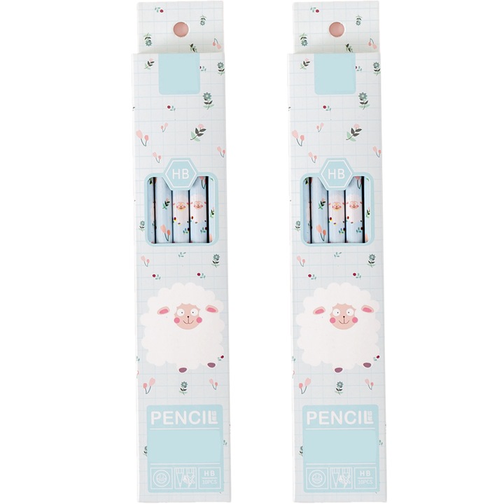 Set 10 creioane, QttvbTna, rezistente, pentru scris si desen, multicolor