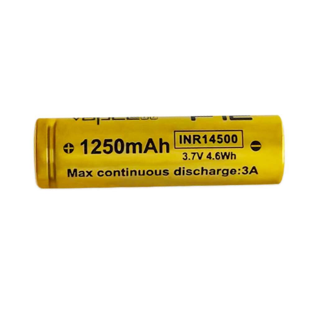 Acumulator 14500 capacitatea 1250 mAh, Vapcell F12, tensiune 3.7V