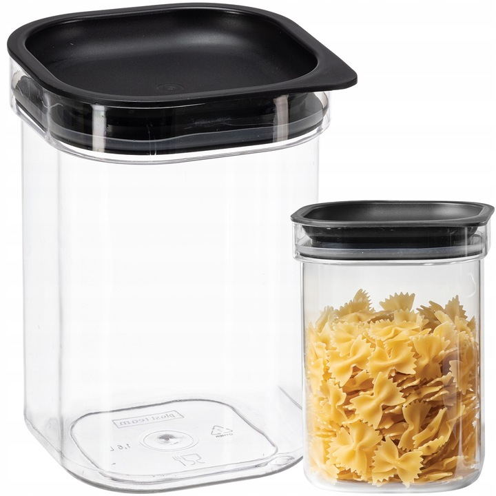 Recipient pentru depozitarea alimentelor, 1x 1,6 l, ermetic, transparent, plastic, plast team, nhg, hamburg, loft, organizator