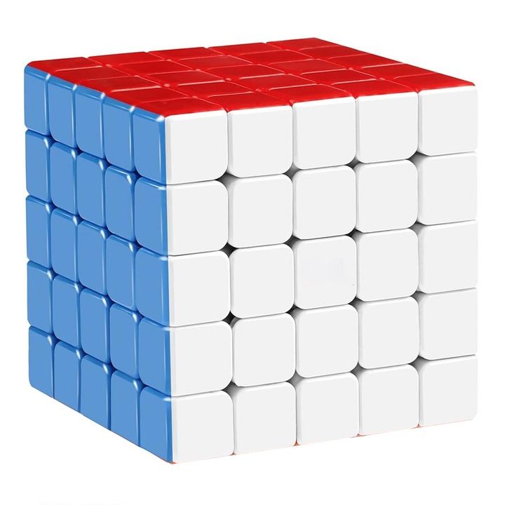 Rubik-kocka Magic Cube Magnetic Teno®, gyorsrejtvény, matrica nélküli, intelligenciafejlesztés, 5x5x5, tarka