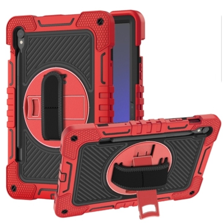 Калъф fixGuard Defense360, Rotation за Samsung Galaxy Tab S9, 11" X710 / X716B, Red Black