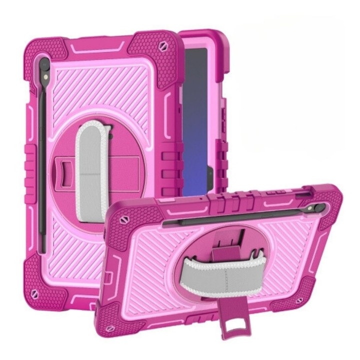 Калъф fixGuard Defense360, Rotation за Samsung Galaxy Tab S9, 11" X710 / X716B, Rose Red