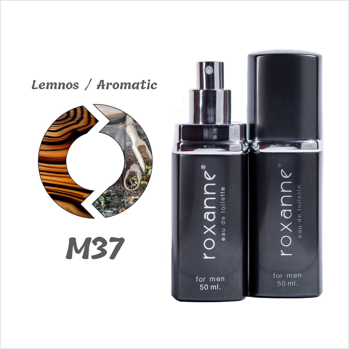 Parfum Roxanne M37, White Croc, Lemnos-Aromatic, Barbati, 50 ml - eMAG.ro