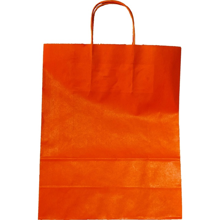 Set, punga cadou din hartie, 25 x 11 x 31, orange, 10 bucati