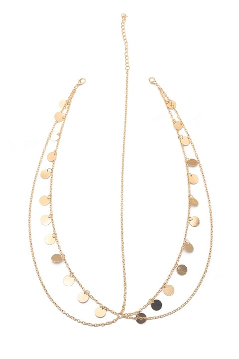 Accesoriu par, Bohemian, lant cu pandantiv, auriu, 6.1x4.9cm