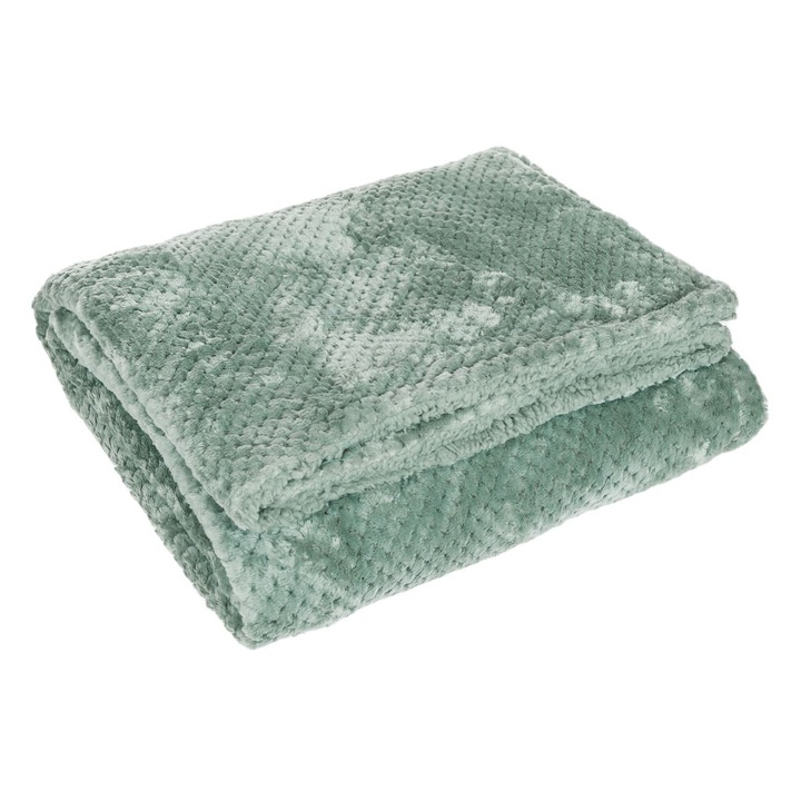 Дебело зимно одеяло, ментово зелено, 160x130 см