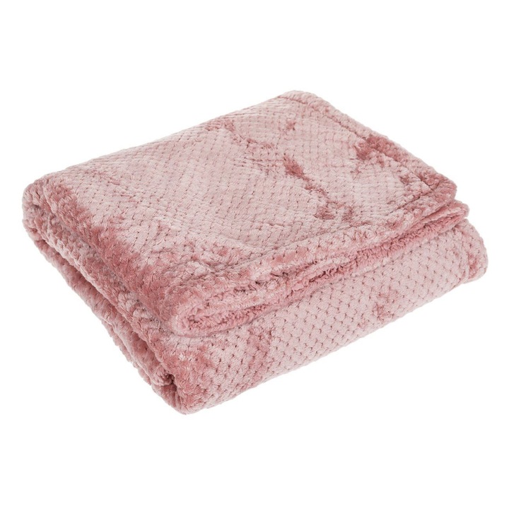 Дебело зимно одеяло, розово, 160x130 см