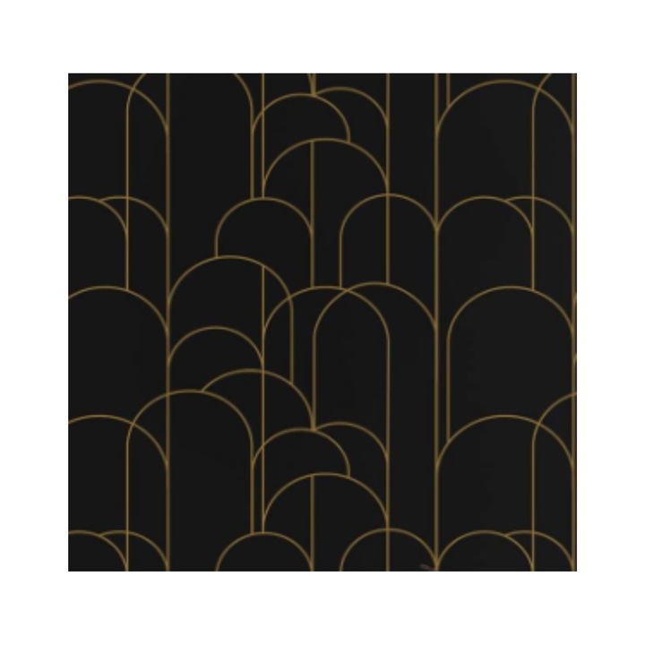 Öntapadó Decoroom tapéta fekete geometrikus mintával, 44 x 300 cm, vízálló, barkácsolás