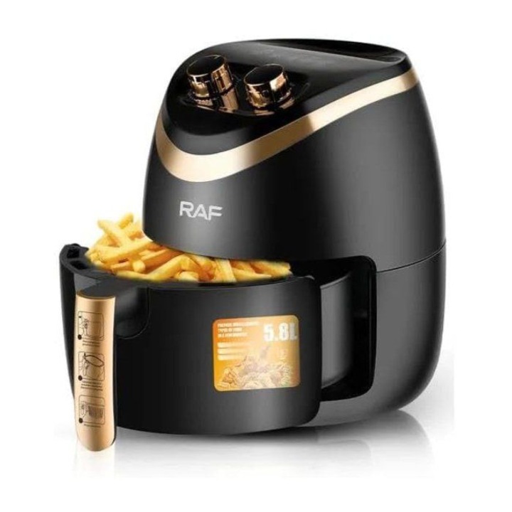 Friteuza electrica profesionala Air Fryer, Smart Pulse, 1500W, 5.8L, Alb