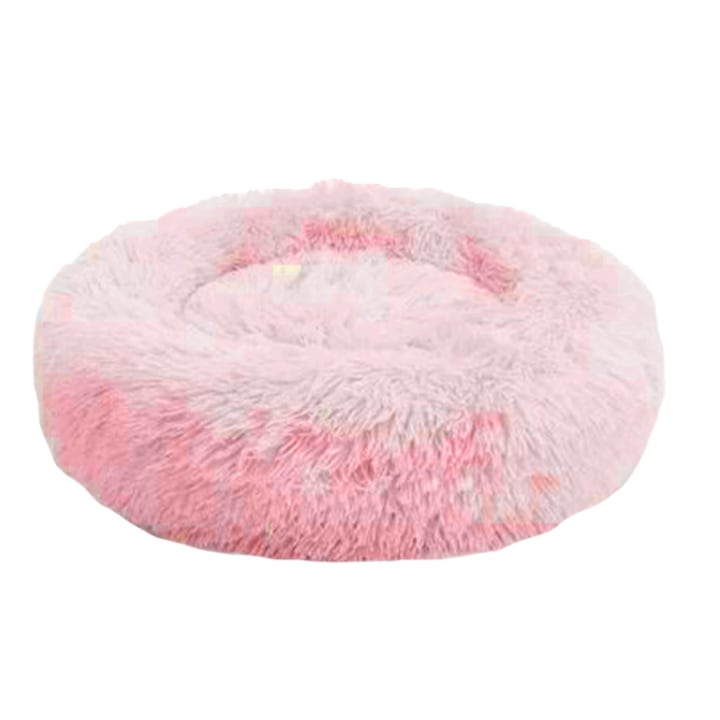 Удобно подплатено водоустойчиво легло за кучета и котки, материал първокачествена изкуствена козина, неплъзгащо се, повдигнати ръбове - Comfyden Pink 60 см