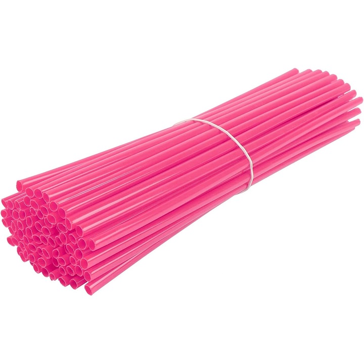 Set 72 buc protectii spite pentru biciclete Fucsia, lungime 240mm Nabi Market ®