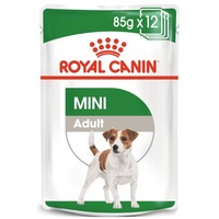 Hrana umeda pentru caini, Royal Canin, Mini Adult, 12 plicuri x 85g