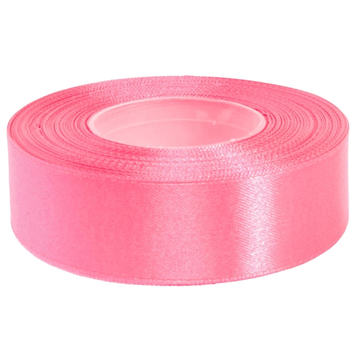 Panglica decorativa, Brewis, Satin, 25 mm, 32 m, Roz