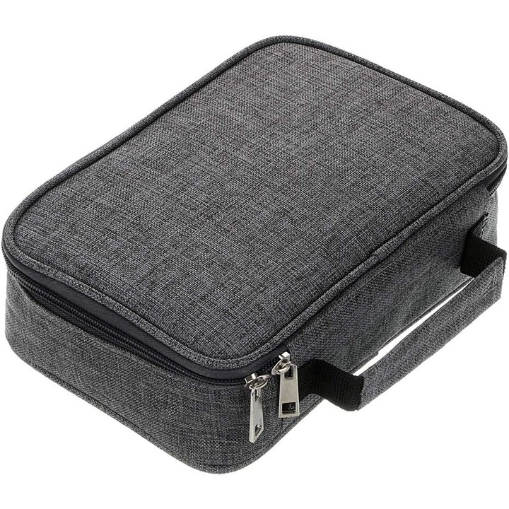 Iskolai tolltartó DEYKAY, nagy kapacitású, rekesz 72 tollnyílással, vízálló, hordozható tolltartó, 23x16x7 cm, szürke