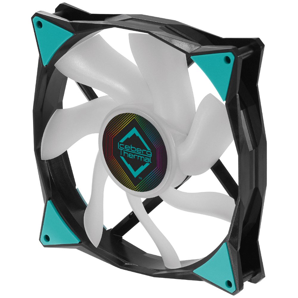 Iceberg Thermal IceGALE ARGB 120 mm - 2200 RPM, 4 pin, PWM, ventola ARGB da 120 mm (nero