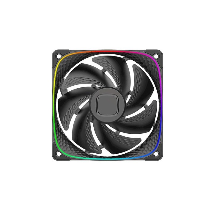 Ventilator PC Geometric Future Squama 2503, 12cm, 2000rpm, RGB, Negru