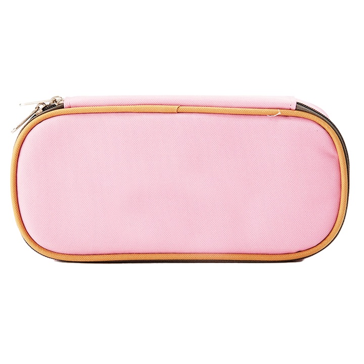 Penar cu buzunare exterioare, Nylon, Multifunctional, 20.5 x 5 x 9.5 cm, Roz