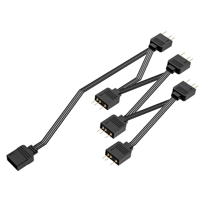Cablu ventilatoare, ID-Cooling, FS-06 ARGB, RGB, Negru - eMAG.ro
