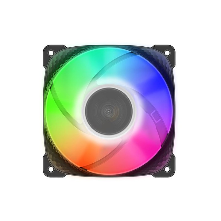 Ventilator PC Geometric Future, 12 cm, 2500rpm, RGB, Negru