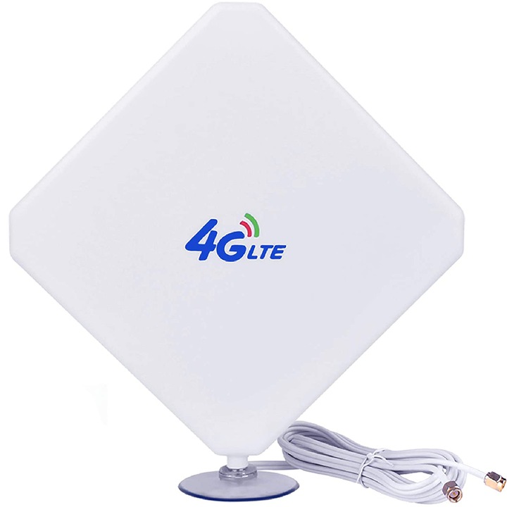 Nagy teljesítményű, 35dBi-s 4G LTE antenna, WiFi jelerősítő, modem adapter, nagy hatótávolságú hálózati vevőantenna mobil hotspotokhoz