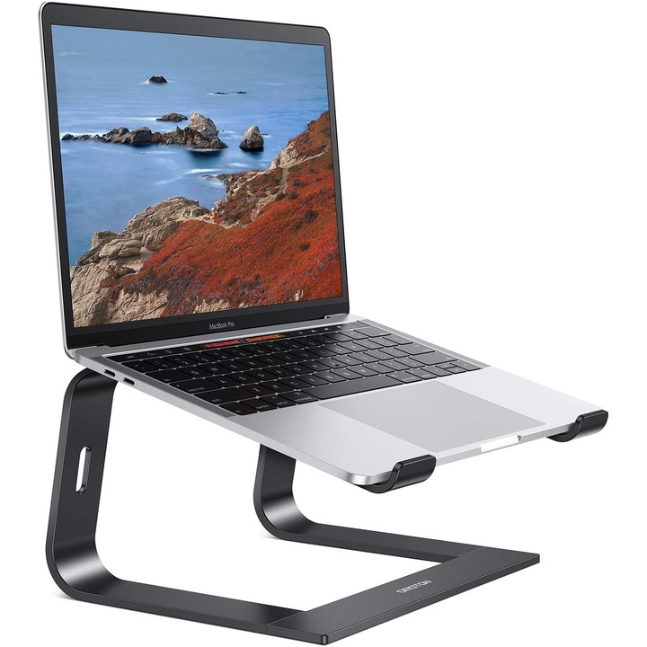 Suport laptop, QttvbTna, ergonomic, negru