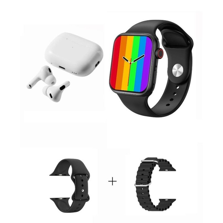 Смарт часовник Valdus, T900 SUIT, приложение HiWatch plus, BT разговори, гласов асистент, спортни режими, IP68, наблюдение на пулса, кръвно налягане, кислород в кръвта, сън, крачкомер, таймер, известия за повиквания, sms, черен