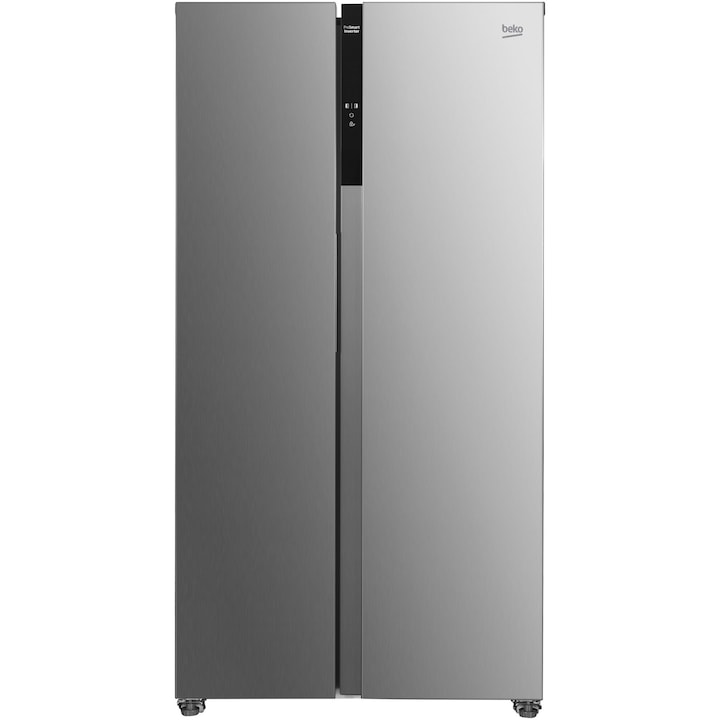 Хладилник Side by side Beko GNO5322XPN, 532 л, Клас Е, NeoFrost Dual Cooling, Compresor ProSmart Inverter, Display with touch control, H 177 см, Inox Look