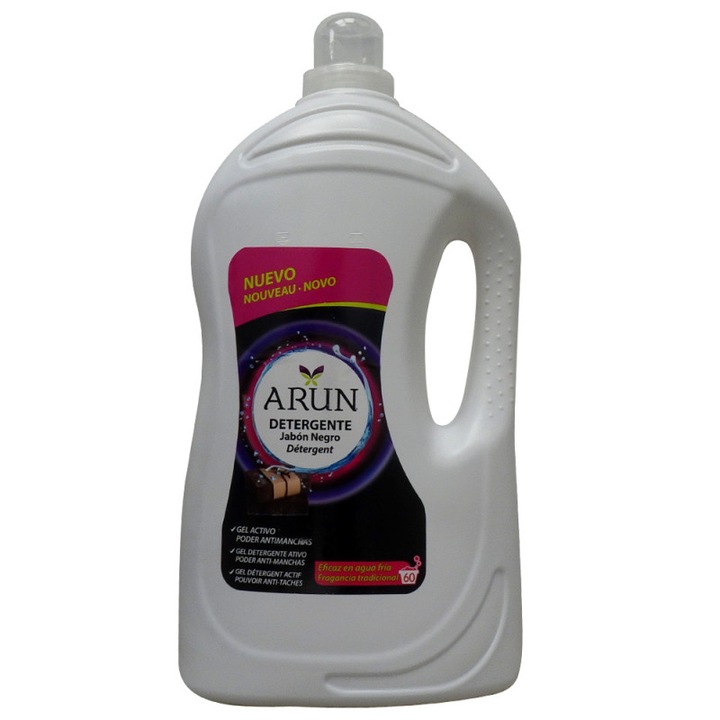 Detergent Gel Arun Black 4 litri, 60 spalari