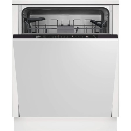 Masina de Spalat Vase Incorporabila BEKO BDIN16430, 14 Seturi, 6 Programe, 60 cm, Clasa D, Panou Comanda Negru