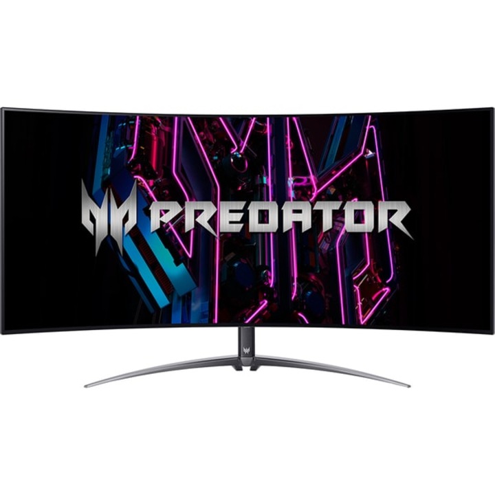 Ívelt OLED gamer monitor ACER Predator X45, 44,5", UWQHD, 240 Hz, AMD FreeSync Premium, HDR10, G osztály, fekete