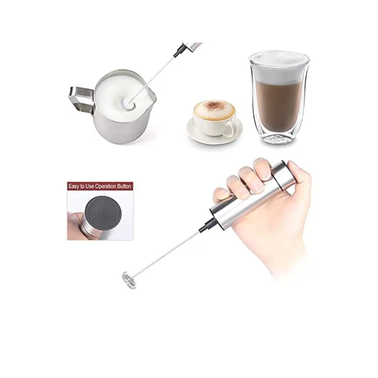 Mini mixer electric Stuffix®, cu baterii pentru a face spuma de lapte