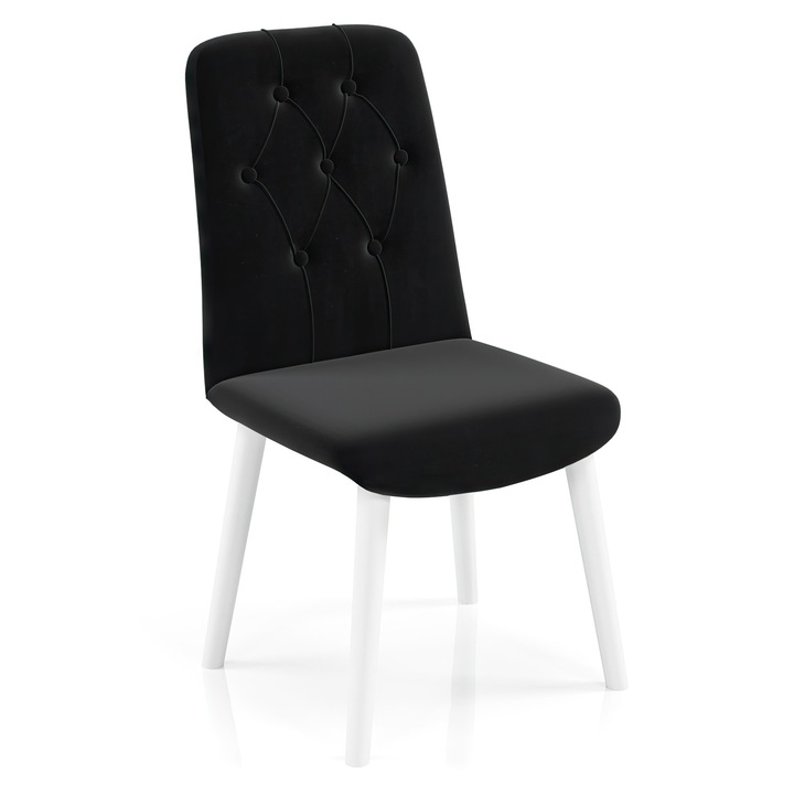 Scaun Babyface Banca Negru (picior albe) HAMAN