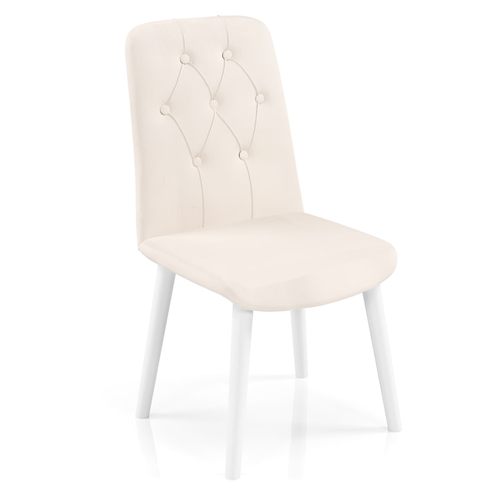 Scaun Babyface Banca Crem (picior albe) HAMAN