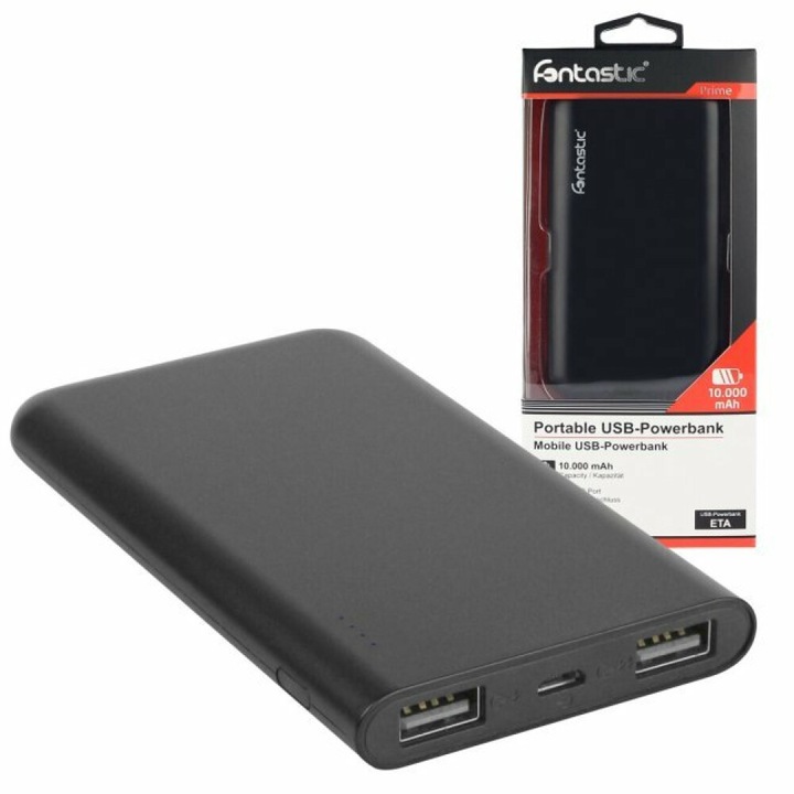 Baterie externa 10.000mAh L1745, Negru