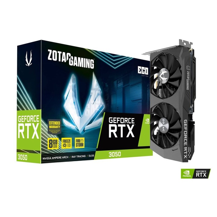 Zotac GeForce RTX3050 8GB DDR6 ECO, 225635, Videókártya