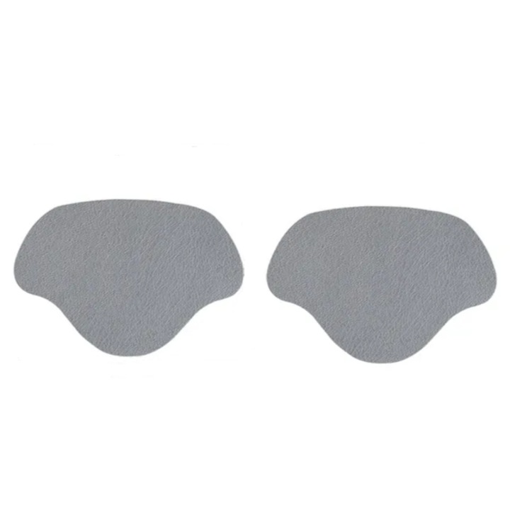 Set 2 plasturi pentru repararea calcaiului pantofilor, Gri, piele ecologica, 8.5 x 5.8 cm