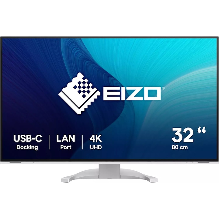 Monitor, Eizo, 31,5", 4K, LED, 60 Hz, 5 ms, fehér
