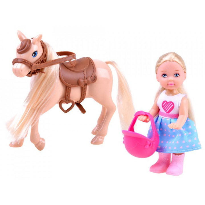 Anlily Kiki Love baba, 11,5 cm, pónikkal, sisakkal, lovaglócsizmával