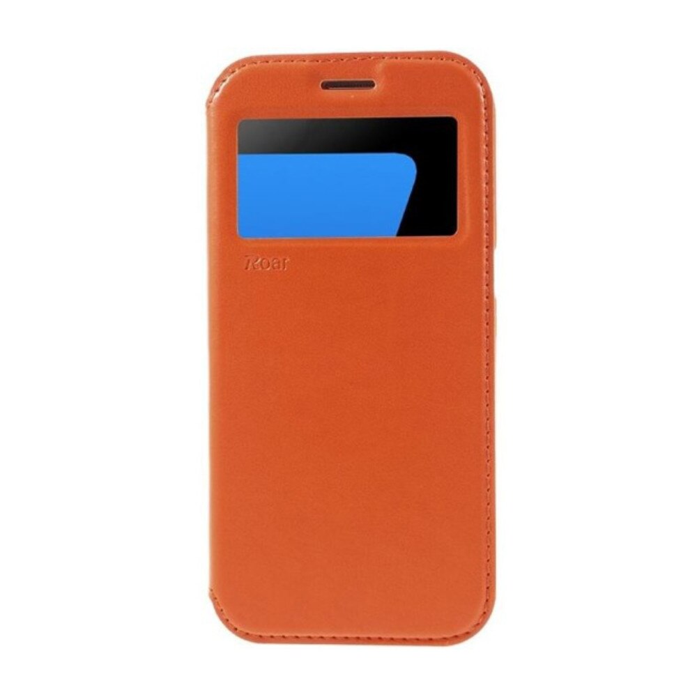 Husa flip wallet Roar Noble pentru Samsung Galaxy S7, portocaliu