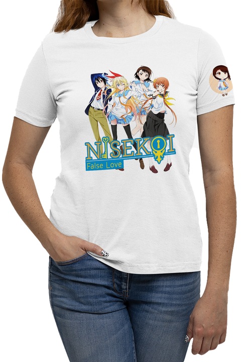 Női Póló Nisekoi False Love Chitoge Raku Kosaki Marika
